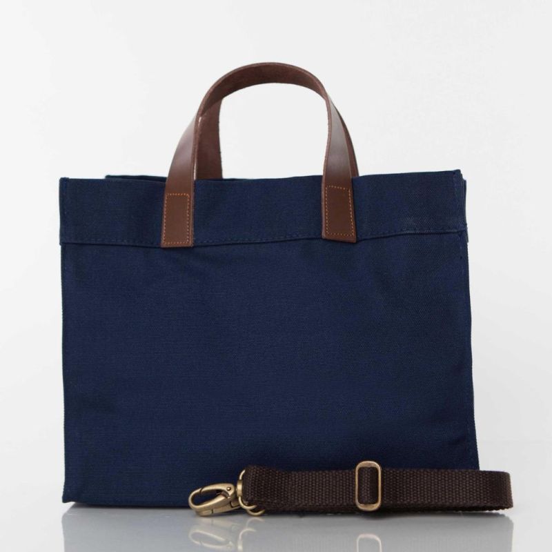 Canvas Mini Advantage Bags in Natural, Navy| CB Station