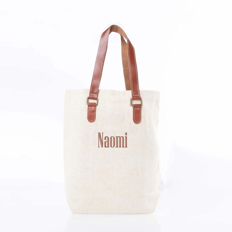 Jute and Leather Tote