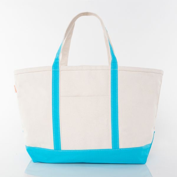 Large Classic Tote Bag - Turquoise - Front side