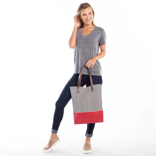 Seaport Stripes Dipped Tote