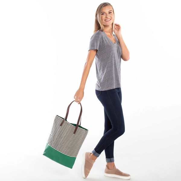 Seaport Stripes Dipped Tote